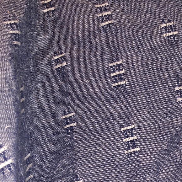 Vintage Blue White Patterned Long Sleeve Crop Top - Picture 3 of 5